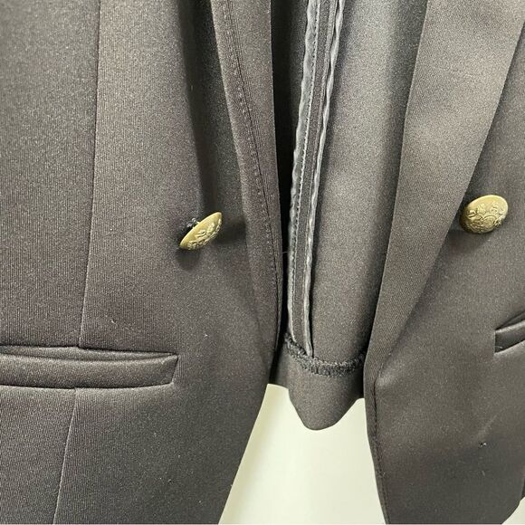 [S] Forever 21 Women’s Structured Black Blazer with Decorative Gold Buttons - Picture 6 of 15